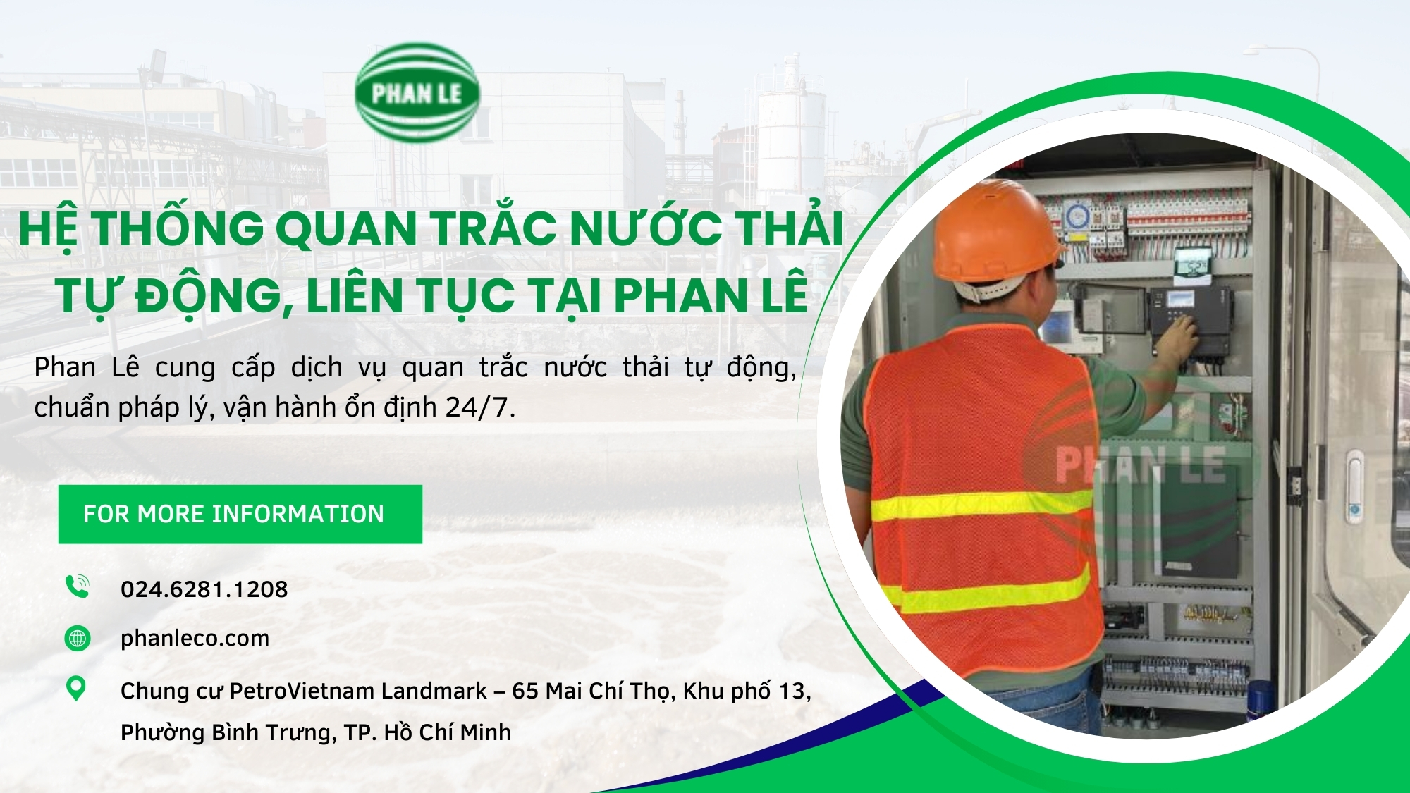 ƯU ĐIỂM HỆ THỐNG QUAN TRẮC NƯỚC THẢI TỰ ĐỘNG, LIÊN TỤC TẠI PHAN LÊ